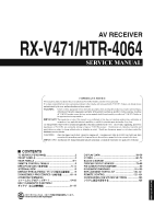 Yamaha RXV-471 - Service Manual